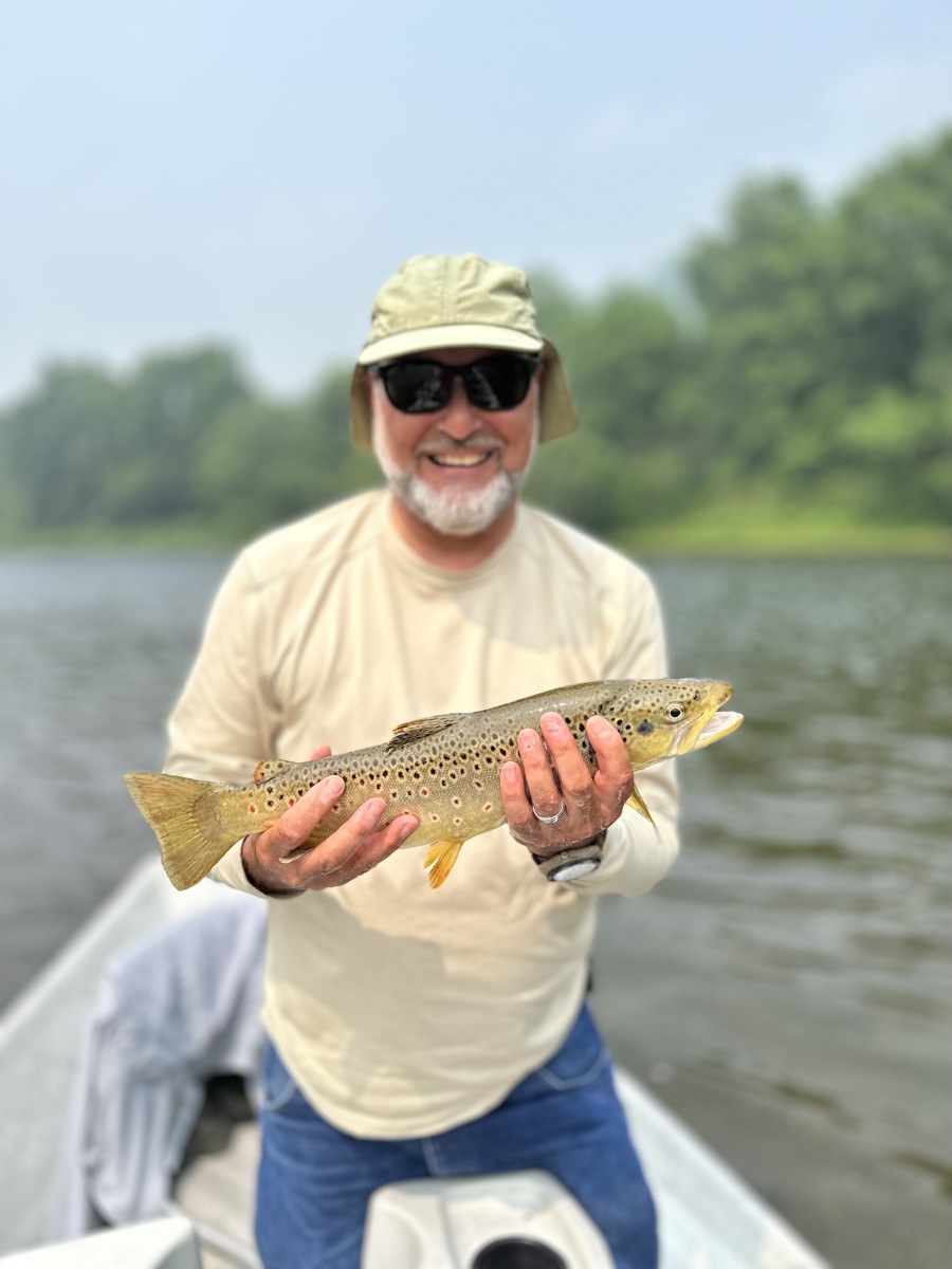 fly fishing upper delaware river new york trout guide jesse filingo