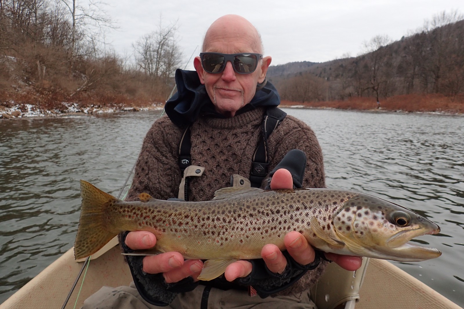 guided fly fishing float tours on new york and pennsylvania delaware river with jesse filingo