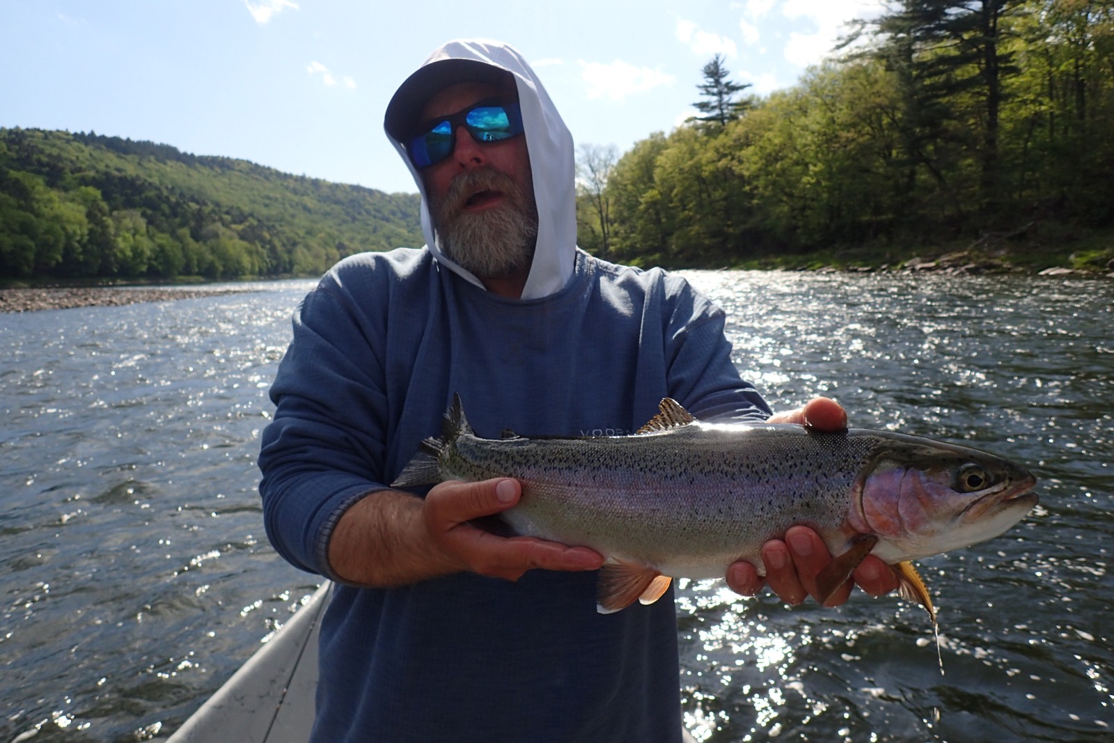 guided fly fishing delaware river new york fishing guide