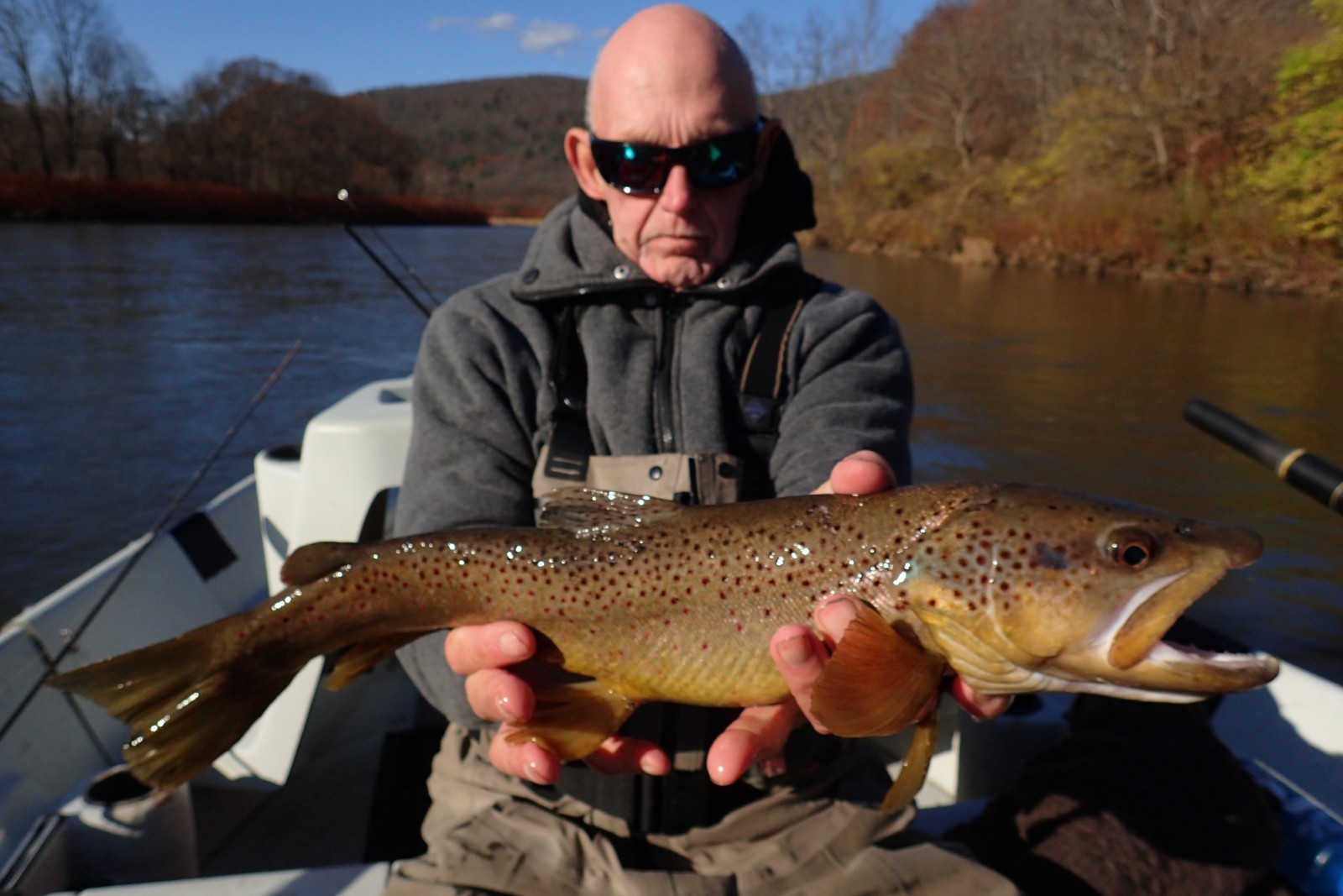 guided fly fishing float tours on the delaware river for big brown trout with jesse filingo of filingo fly fishing