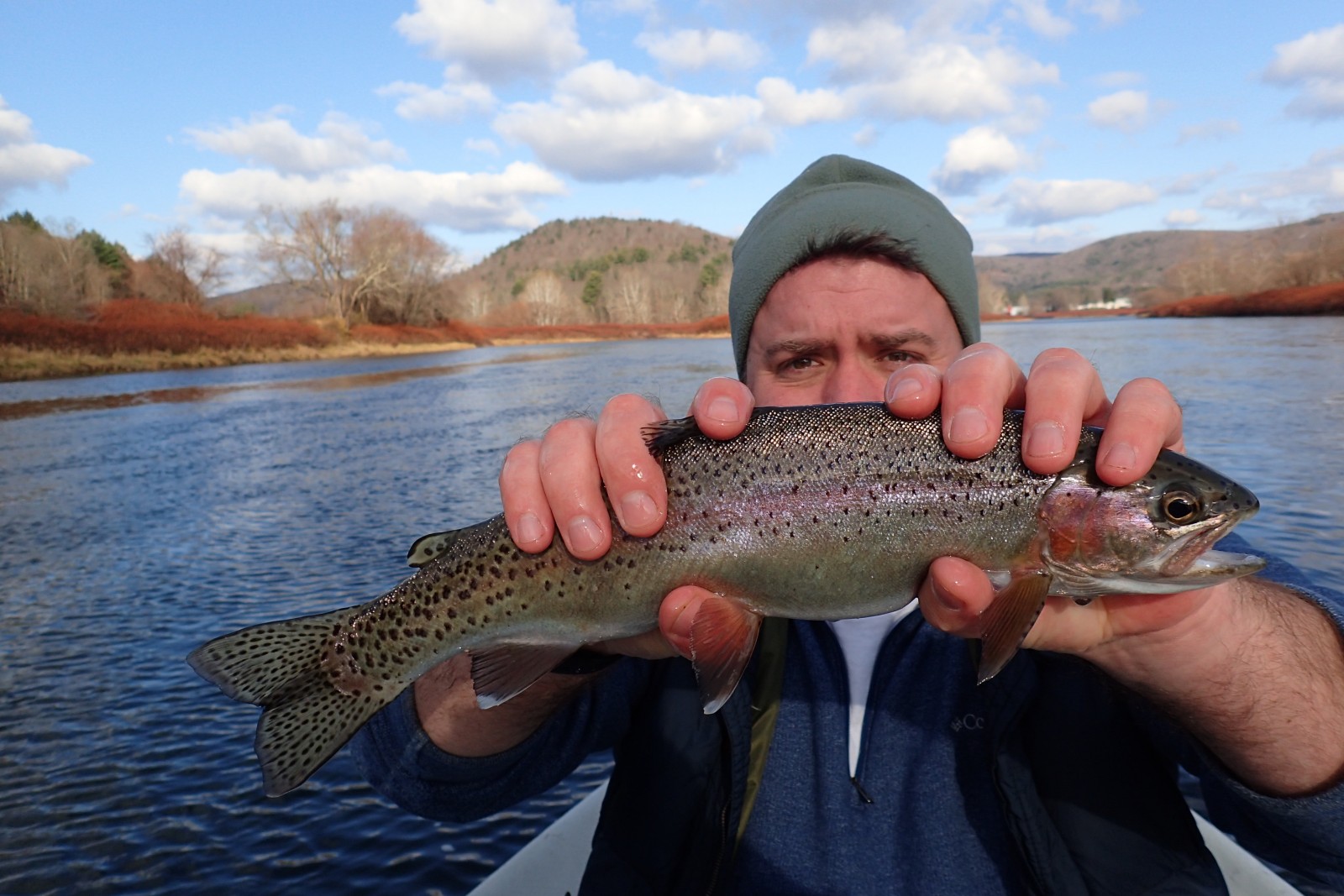 guided fly fishing float trips upper delaware river trout west branch delaware river trout jesse filingo 